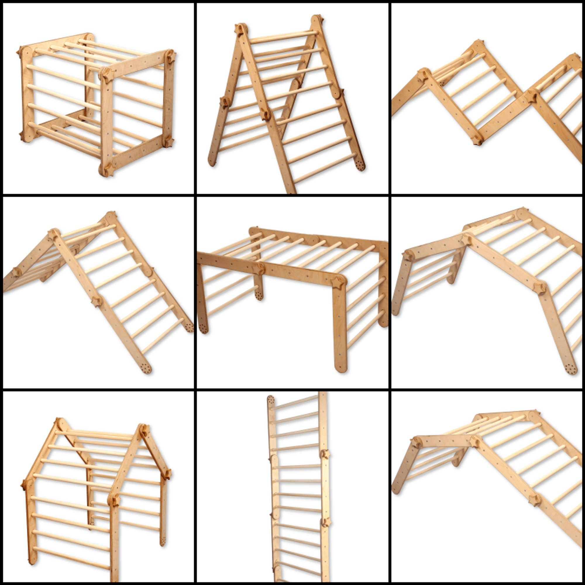 Transformable Indoor Climbing Set For Toddler, Swedish Ladder