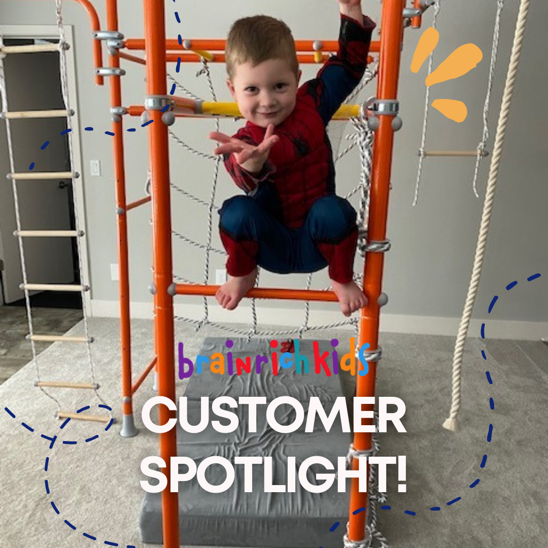 Kid playing in indoor monkey bars_Customer Spotlight Blog Banner