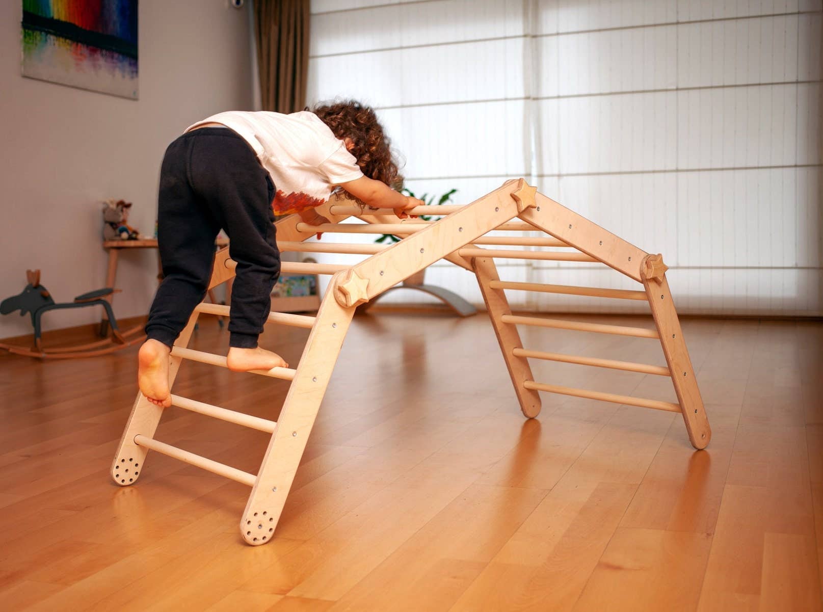 Transformable Indoor Climbing Set For Toddler, Swedish Ladder