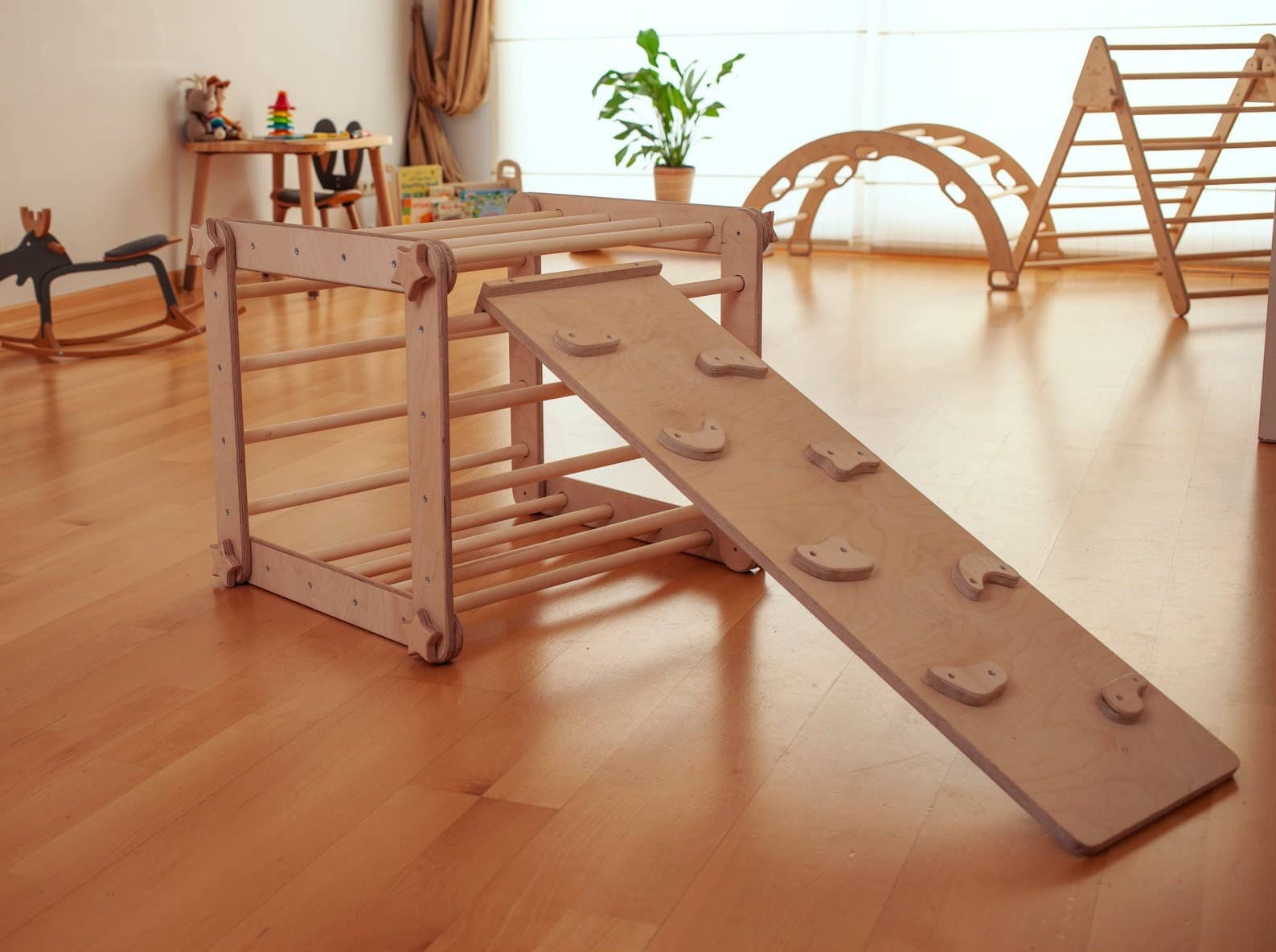 Transformable Indoor Climbing Set For Toddler, Swedish Ladder