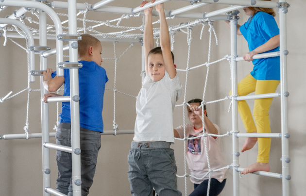 This indoor play gym is a lot of fun!
