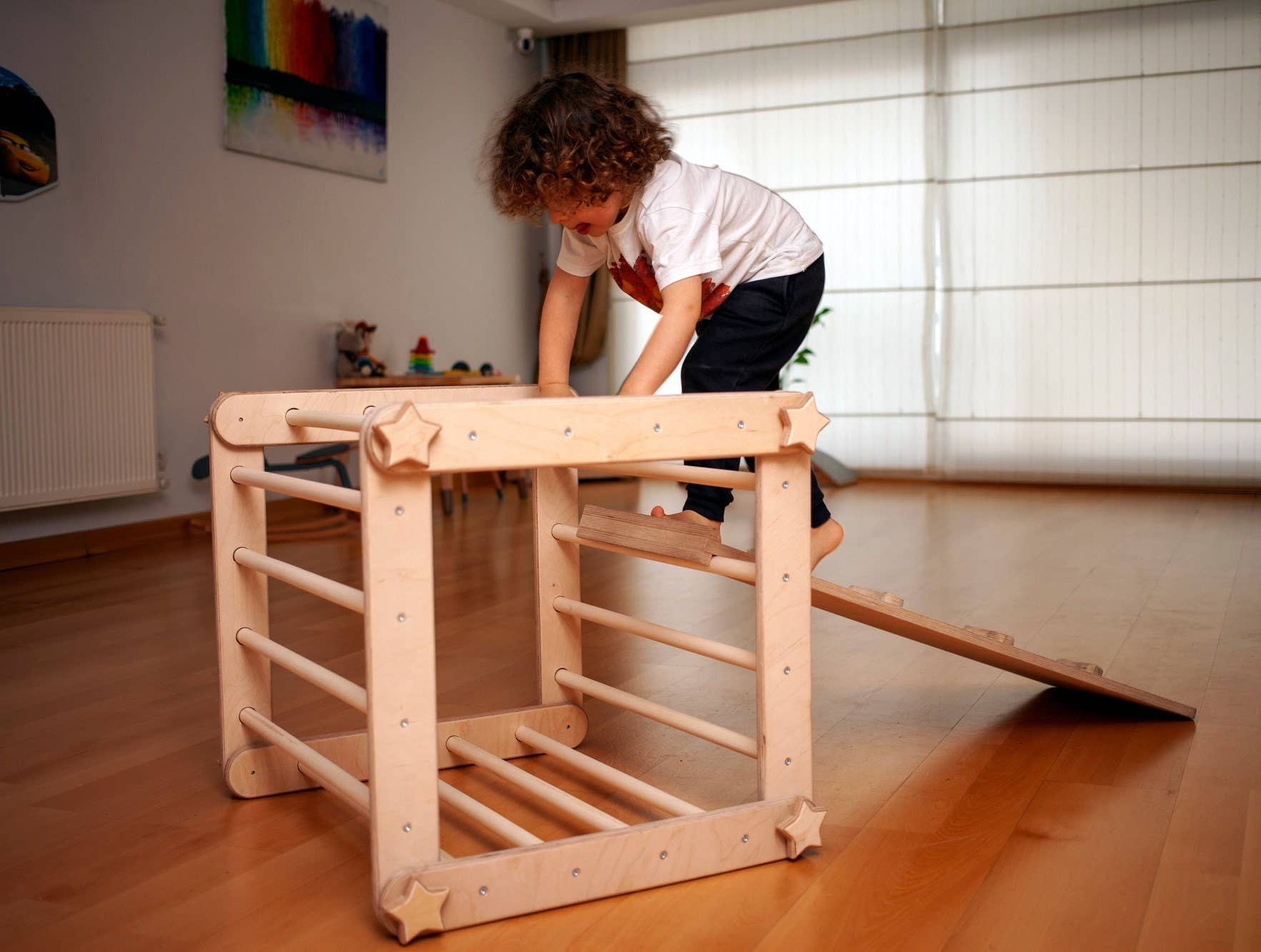 Transformable Indoor Climbing Set For Toddler, Swedish Ladder
