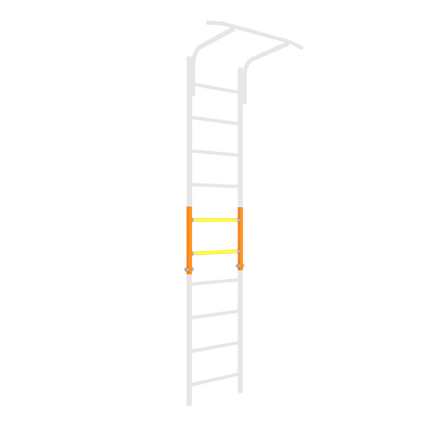 Extension Ladder placed in indoor playground - Brainrich Kids